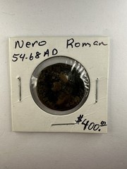 Nero Roman 54-68 AD Left Facing Rare Roman Coin