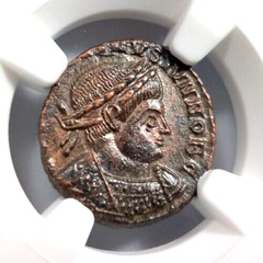 Constantine II Roman Empire BI Nummus AE3/4 NGC MS Ancient Epfig Hoard Pedigree