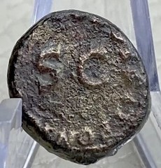 2000 Year Old Ancient Roman Coin 41-54AD Claudius I Quadrans 3 Leg Modius