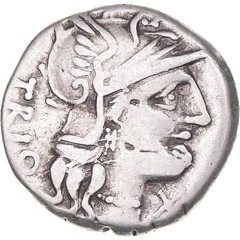 [#1170798] Coin, Lucretia, Denarius, 136 BC, Rome, VF(30-35), Silver, Crawford:2