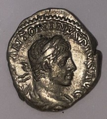 EMPIRE Elagabalus w Abundantia 220 AD Rome Mint Ancient Silver Roman Coin D237