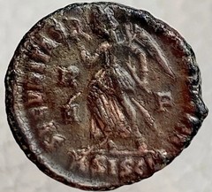 Genuine Ancient Roman Coin 364-378 AD Emperor Valens Securitas Rep One Victory