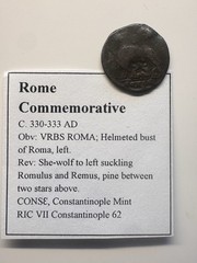 Roman Bronze Follis | VRBS ROMA | She-Wolf & Twins | Constantinople Mint RIC 62