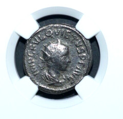 QUIETUS, AD 260-261, BI- DOUBLE DENARIUS, NGC certified, (326)