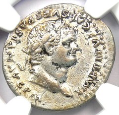 Titus AR Denarius Silver Roman Coin 79-81 AD – Certified NGC Choice XF (EF)