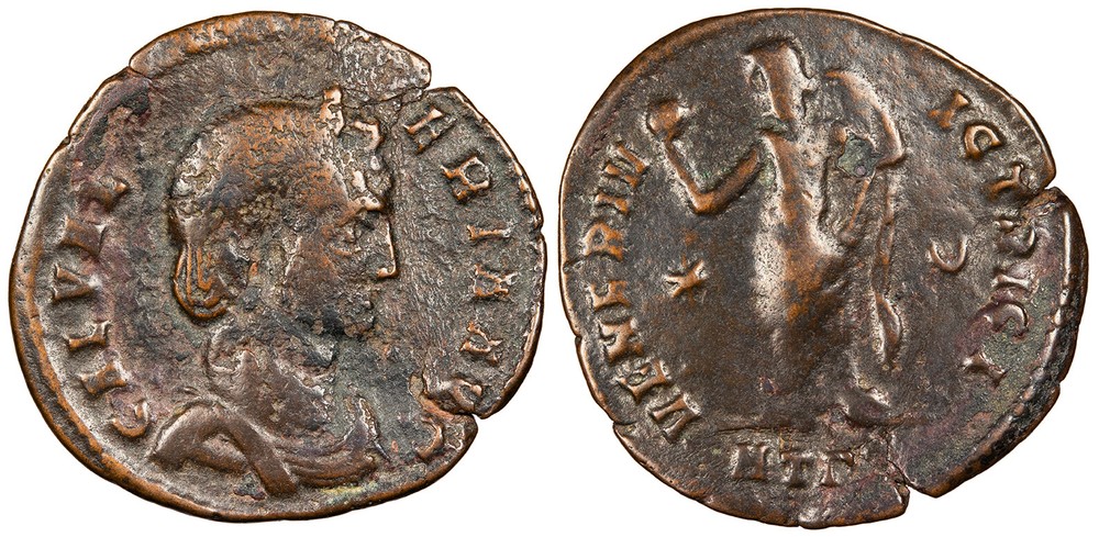 Galeria Valeria, wife of Galerius 308-311 A.D. Follis Fine VENERI V-ICTRICI #AC9