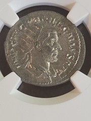 TREB.GALLUS.251 253.A.R.DOUBLE DENARIUS SILVER NGC HIGH GRADE ANCIENT. AU…