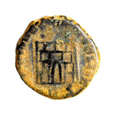 RARE Valentinian III Æ Minimus. Rome, AD 425-455. Campgate RS Roman Coin COA