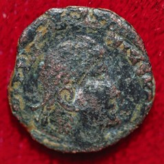 Ancient Roman Empire Coin CONSTANTIUS II Emperor In Military Dress Holding Globe