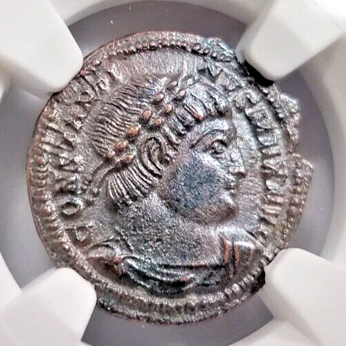 Constantine I Roman Empire BI Nummus AE3/4 NGC AU Ancient Epfig Hoard The Great