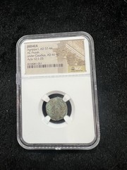 Agrippa I Judaean Bronze Prutah NGC Certified Slab – Infamous Biblical Figure