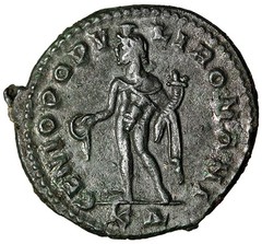 Maximian Follis “Genius of the Romans” Cyzicus Extremely Fine