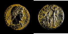 Constantius II. 1/2 centenional. 352-355 d.C. Aquileia. (Ric-201) Spearing Coin
