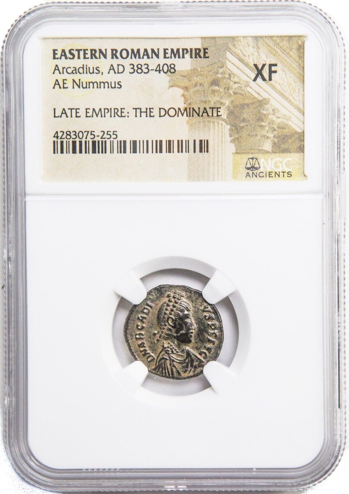 NGC XF Roman AE3 of Arcadius (AD383 – 408) NGC Ancients Certified EXTREMELY FINE