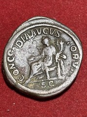 ORBIANA wife of SEVERUS ALEXANDER 225AD Rome Sestertius Roman Rev Concordia