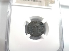 Constantine II Roman Empire Nummus NGC AU Camp Gate Castle Keep Ancient Caesar