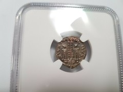 Constantius II Roman Empire BI Nummus AE3/4 NGC AU Ancient Epfig Hoard Pedigree
