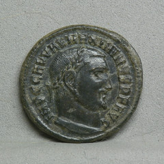 MAXIMINUS II, 309-313 AD, AE Follis, Rev. Jupiter stg. (AB#11)