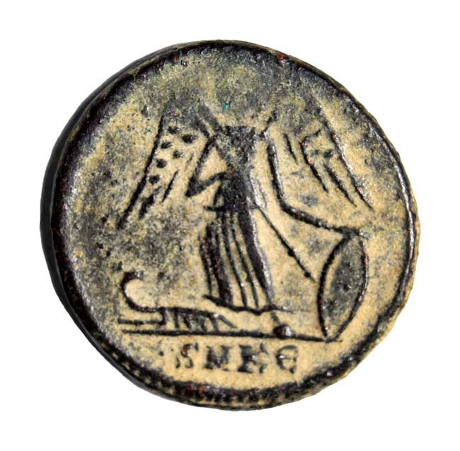 Commemorative Nike Constantinople Ancient Roman Follis, Cyzicus. Genuine Coin