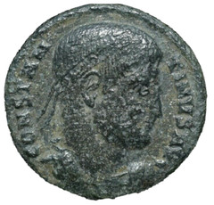 CONSTANTINE I SILVERED FOLLIS ROMAN COIN – XF CONDITION – AE 18mm 3.2 GRAMS