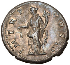 Hadrian (AD 117-138) Roman AR silver denarius coin Aequitas RIC 391 Rome mint