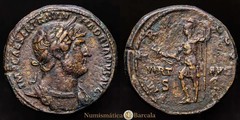 Adriano Sestercio (30,58 gramosg) 122 d.C. Roma RIC-652 VF+