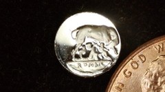 MINIATURE COIN 269 to 235 BC ROMAN DIDRACHM PROOF LIKE STERLING SILVER