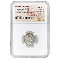 Twelve Caesars Domitian AR Denarius Roman Silver Coin AD 81-96