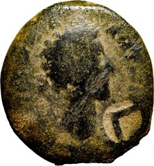 Commodus Petra Arabia Rare Delta Countermark AE23 Tyche & Eagle – Spijkerman 25