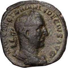 [#1203019] Roman Empire, Trajan Decius, Sestertius, 249-250, Rome, Bronze, VF
