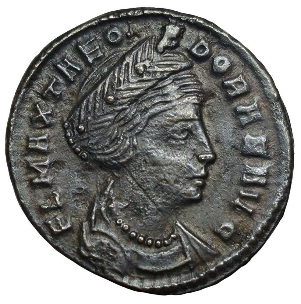 Wife of Constantius THEODORA Died Before 337 Æ4 CONSTANTINOPLE Pietas 337-40 AD