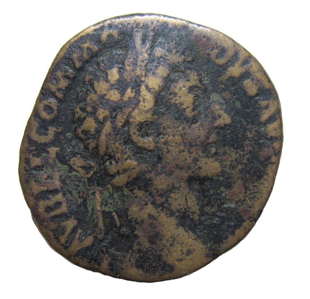 BRONZE SESTERTIUS. COMMODUS, 177-192 AD. ROME C. 179 AD. MINERVA REVERSE.