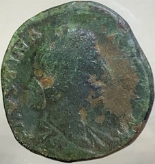 Empress Faustina Jr Sestertius Large Ancient Roman Coin 147AD-175AD Genuine Juno