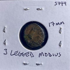 41-54AD Claudius I Quadrans 3 Leg Modius 2000 Year Old Ancient Roman Coin