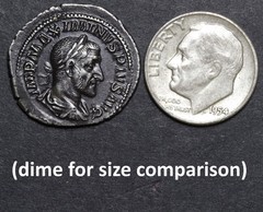 Maximinus Thrax Denarius 235AD Ancient Roman Empire Silver Coin Cabinet Toning