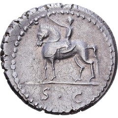 [#1545339] Roman Republic, Octavian, Denarius, 43 BC, Uncertain mint, Silver, AU