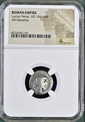 Emperor Lucius Verus Silver Denarius 161-169AD NGC Genuine Roman Scarce Coin