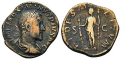 Roman Bronze Sestertius – Rome 235-236 AD – Maximinus I – Fides