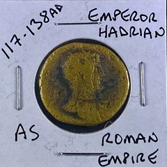 Ancient Roman Coin 117-138AD Emperor Hadrian Genuine Coin 26mm As
