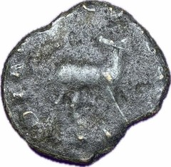 Ancient Roman Gallienus Zoo Series Coin DIANAE CONS AVG Deer Doe Reverse 1.9g