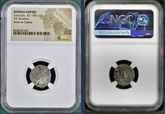 Roman Emperor Caracalla Silver Denarius 198AD-217AD NGC Genuine Ancient Coin