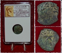 Ancient Roman Empire Coin CLAUDIUS Judaea Mint By Antoninus Felix Jerusalem Mint