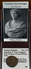 Empress Faustina II, 161-175AD Wife of Marcus Aurelius. AE 25mm, 10g. AS. CR31