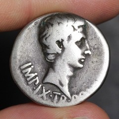 Augustus Cistophorus Ancient Roman Empire Silver Coin 19BC Large 3x Denarius