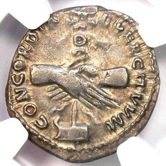 Nerva AR Denarius Silver Roman Coin 96 AD – Certified NGC Choice XF (EF) – Rare