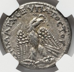 Caracalla 198-217 AD, NGC XF, HUGE Silver Tetradrachm, ANTIOCH Roman Empire Coin