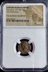 Emperor Procopius 365AD-366AD NGC Genuine Certified Ancient Scarce Roman Coin