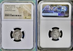 Emperor Marcus Aurelius Silver Denarius 161-180AD NGC Genuine Ancient Roman Coin