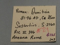 Roman: Domitian 81-96 AD CU 85 AD Sestertius S-2760 RIC II 396 Annana Rome. #24