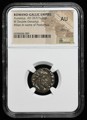 Aureolus. Romano-Gallic Usurper, AD 268-269. Antoninianus, NGC AU, Silvering